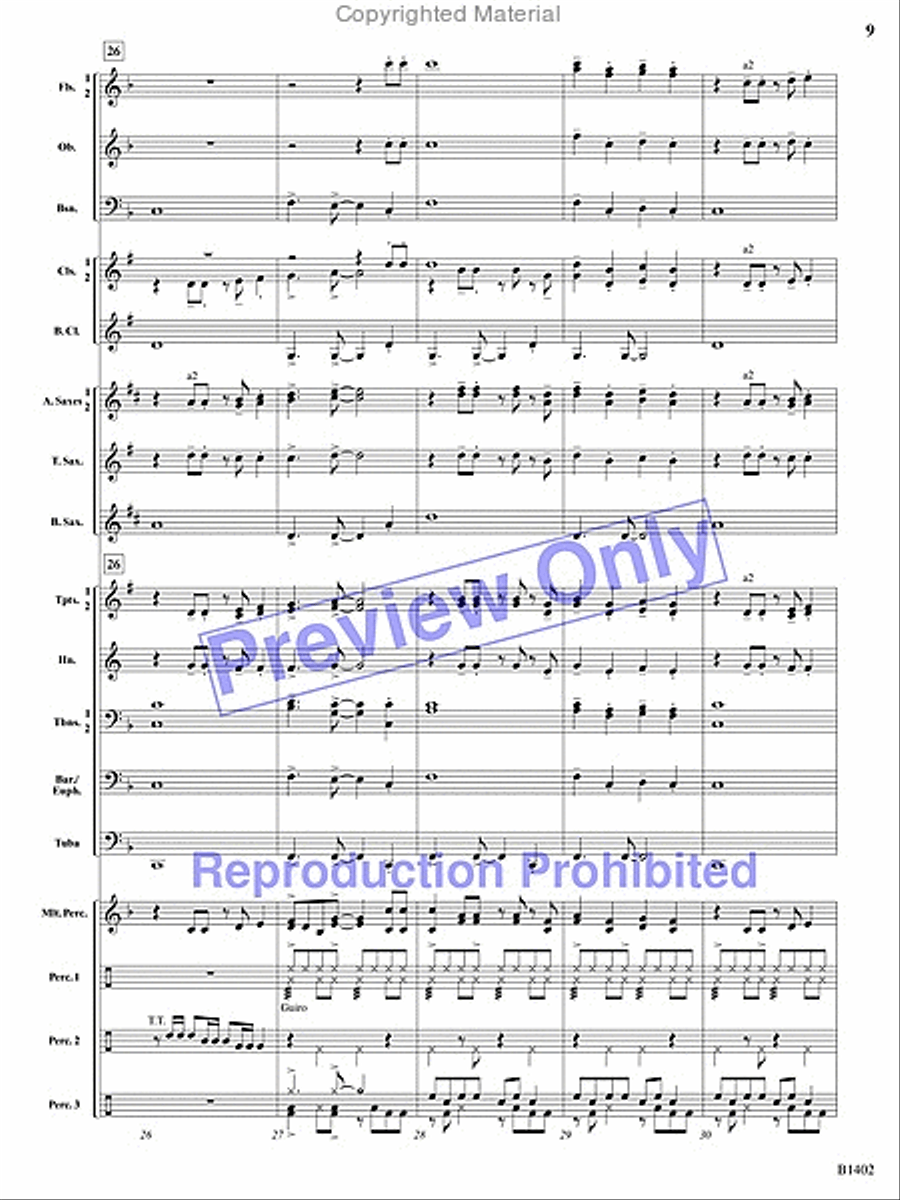 A Jammin' Caribbean Christmas Concert Band scores gallery preview page 30