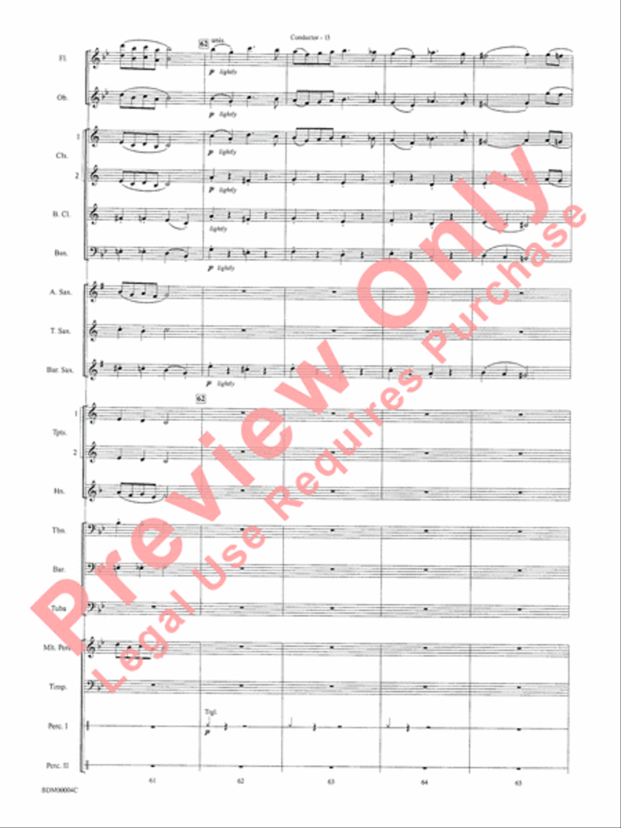 Paths of Glory Concert Band scores gallery preview page 15