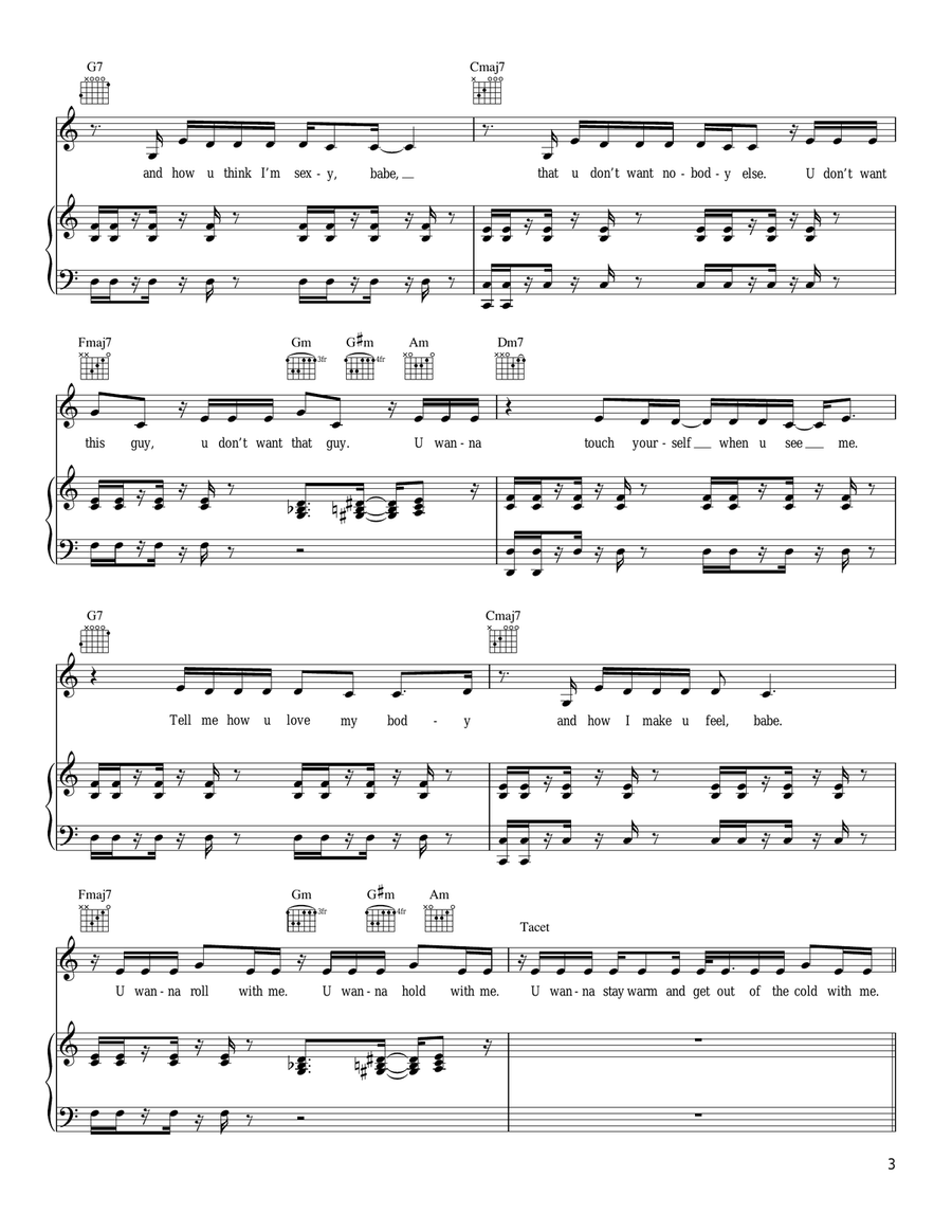Lost Without U Piano, Vocal, Guitar scores gallery preview page 3