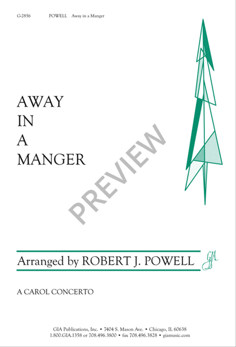 Away in a Manger 4-Part scores gallery preview page 2