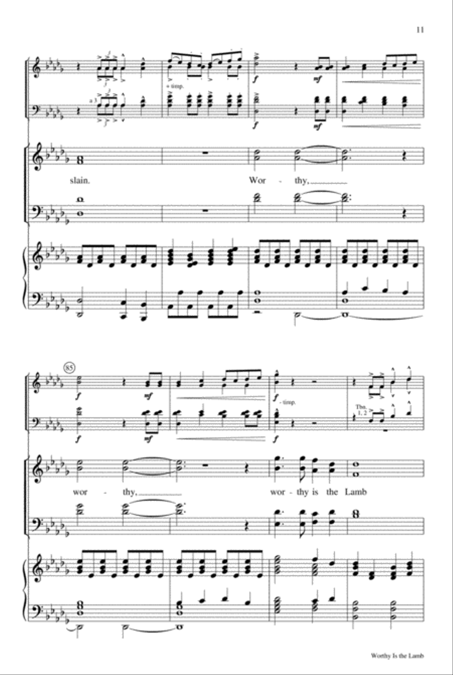 Worthy Is the Lamb Worthy Is the Lamb 4-Part scores gallery preview page 11