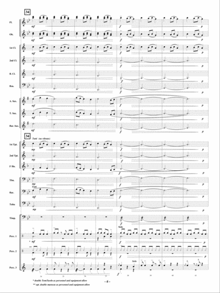 Latin Bell Carol Concert Band scores gallery preview page 6
