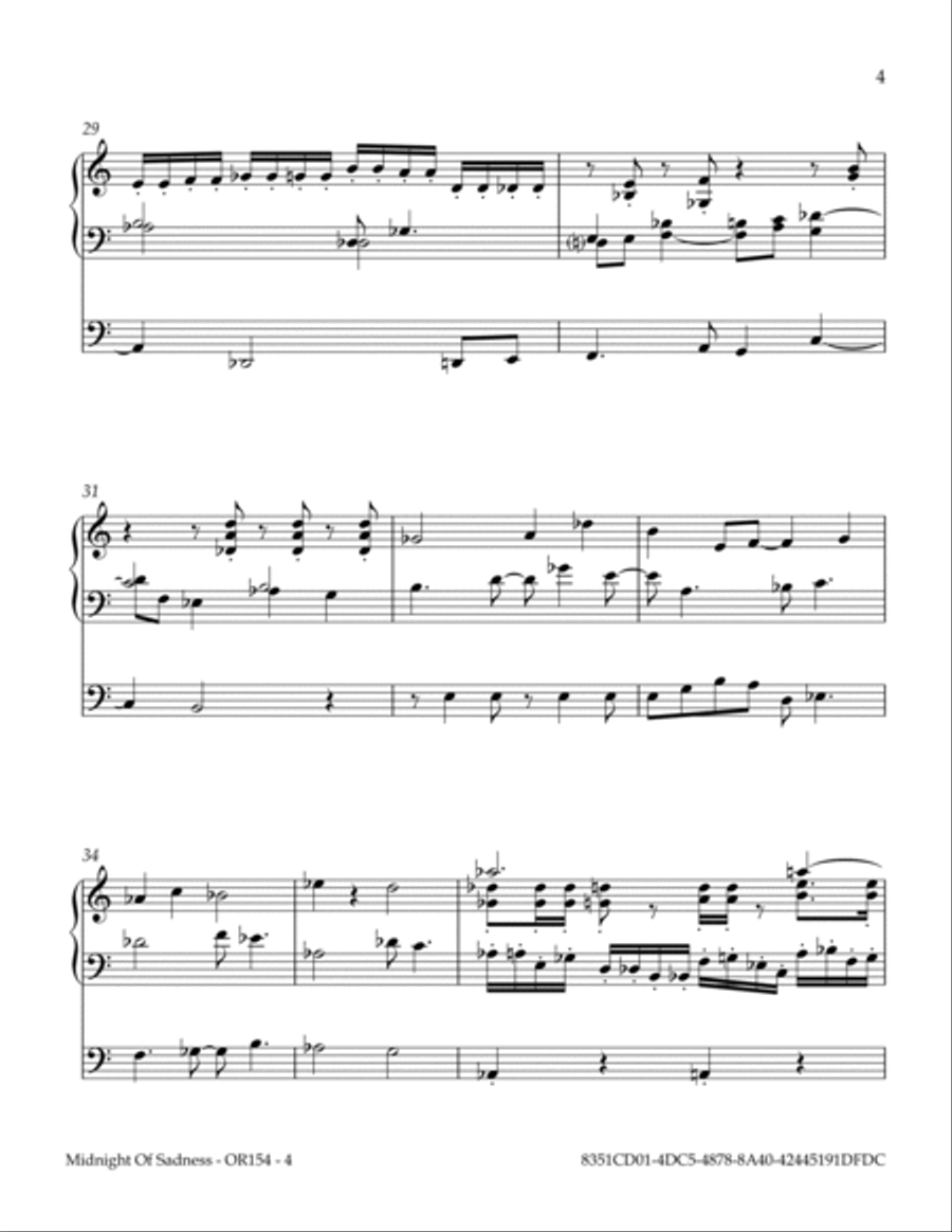 Midnight Of Sadness Organ Solo scores gallery preview page 5