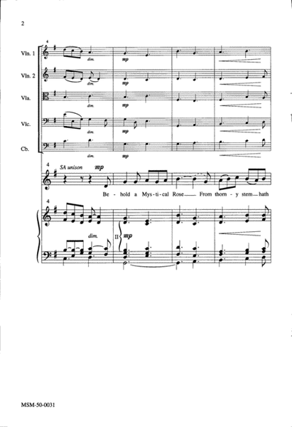 Behold a Mystical Rose (Choral Score) image number null