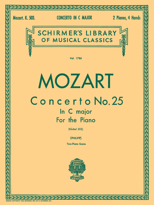 Book cover for Concerto No. 25 in C, K.503