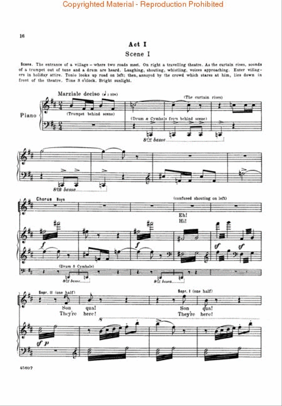 I Pagliacci Voice scores gallery preview page 2