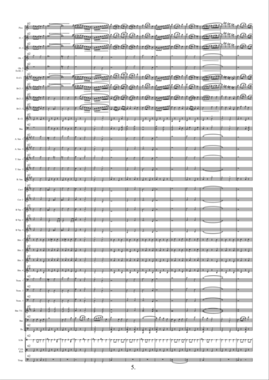 March ``Anchors Aweigh, the Song of the U.S. Navy´´ for Concert Band Concert Band scores gallery preview page 6