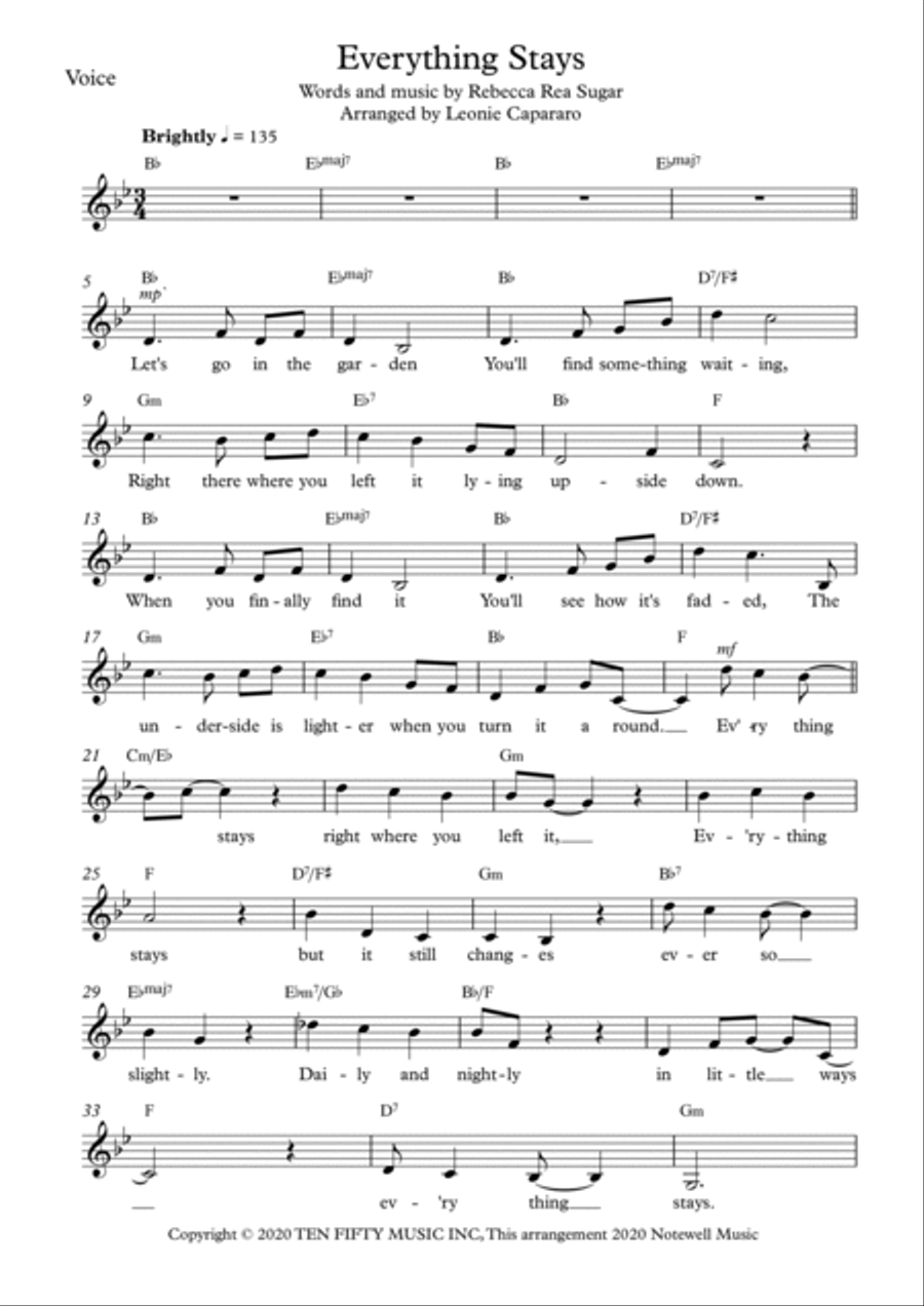 Everything Stays Voice scores gallery preview page 2