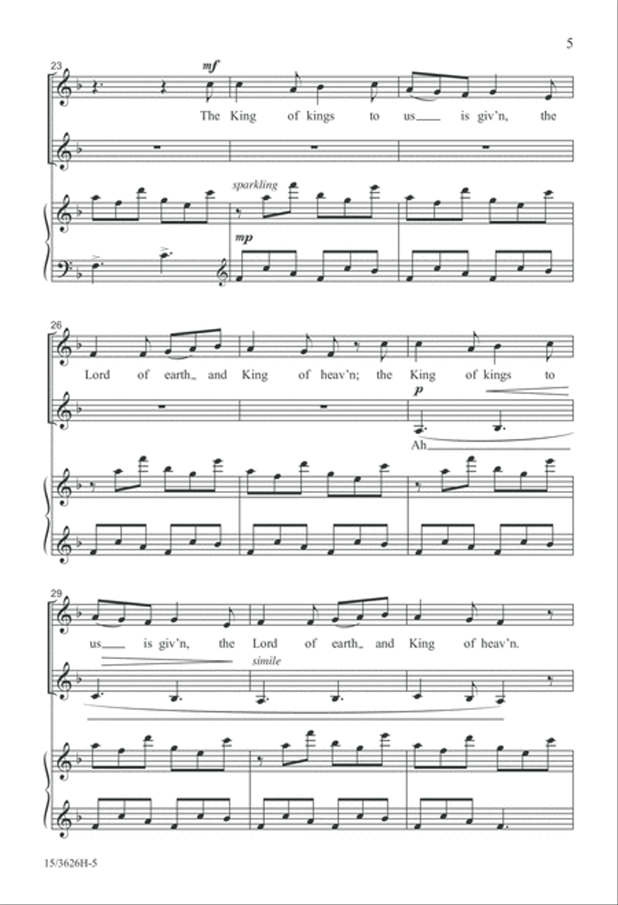 Sussex Carol SSA scores gallery preview page 5