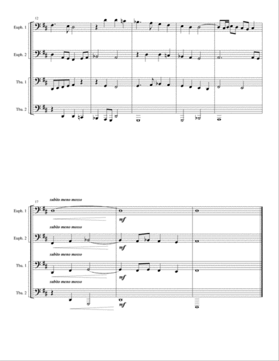 Four Praeambulums Brass Ensemble scores gallery preview page 2