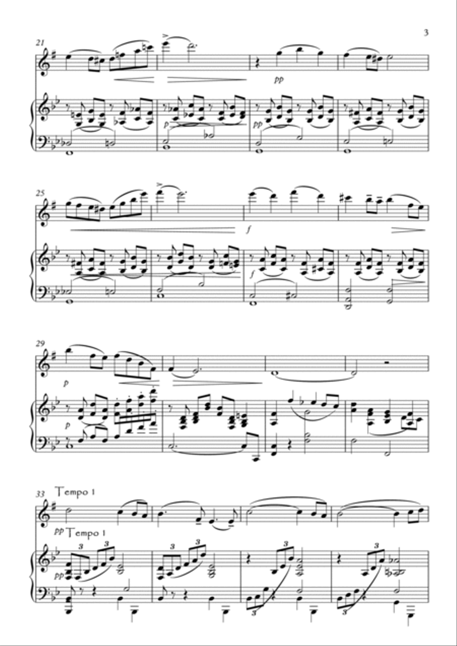 Four Short Pieces Baritone Saxophone scores gallery preview page 3