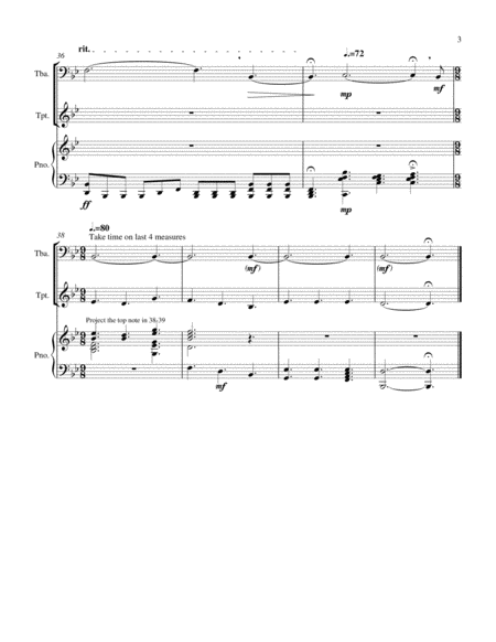 The Lord's Prayer - for tuba and piano with extra trumpet accompaniment