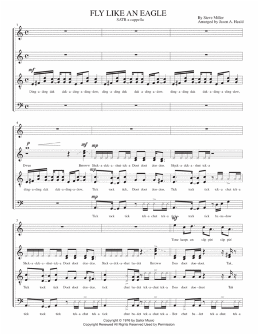 Fly Like An Eagle 4-Part scores gallery preview page 3