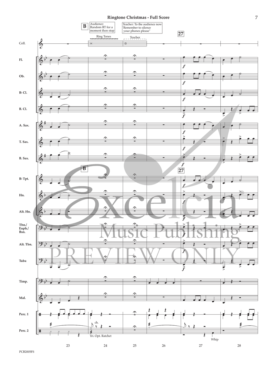 Ringtone Christmas (Score) Concert Band scores gallery preview page 8