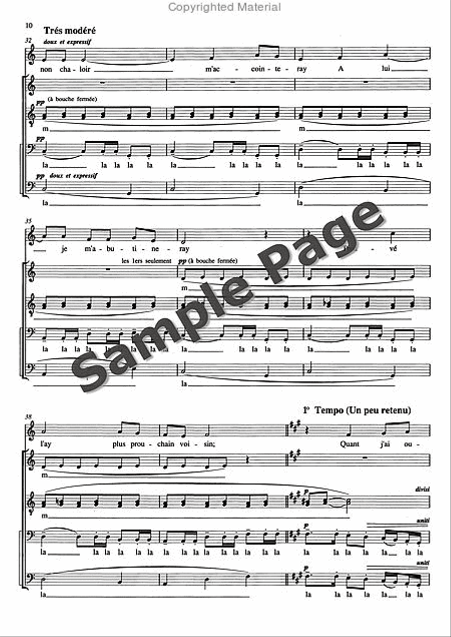 3 Songs of Charles d'Orleáns 4-Part scores gallery preview page 11