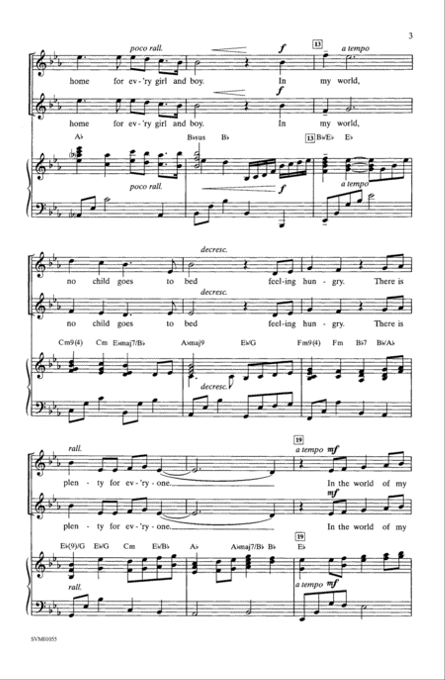 In My World In My World Choir scores gallery preview page 2