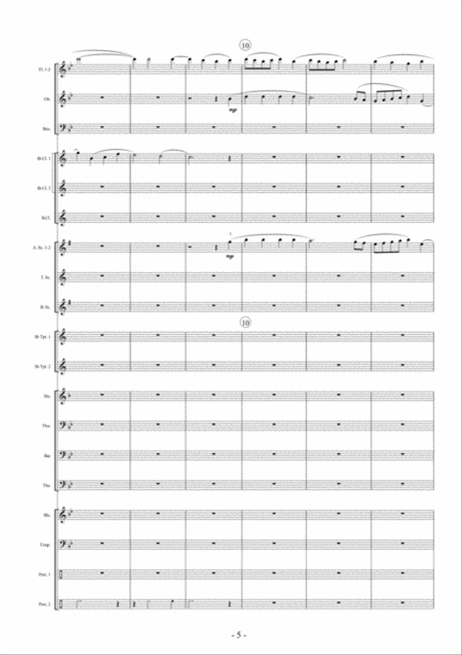 Fantasy on a Hebrew Chant Concert Band scores gallery preview page 5