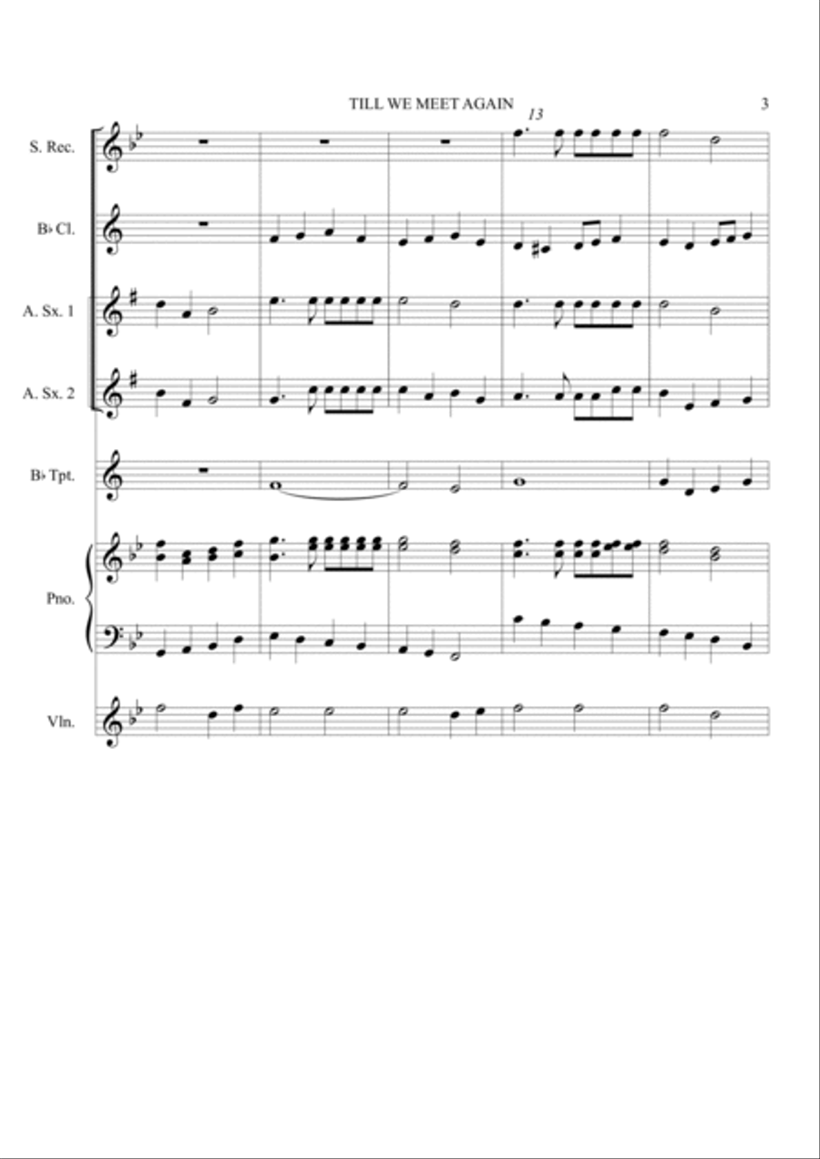 Till We Meet Again Chamber Music scores gallery preview page 3