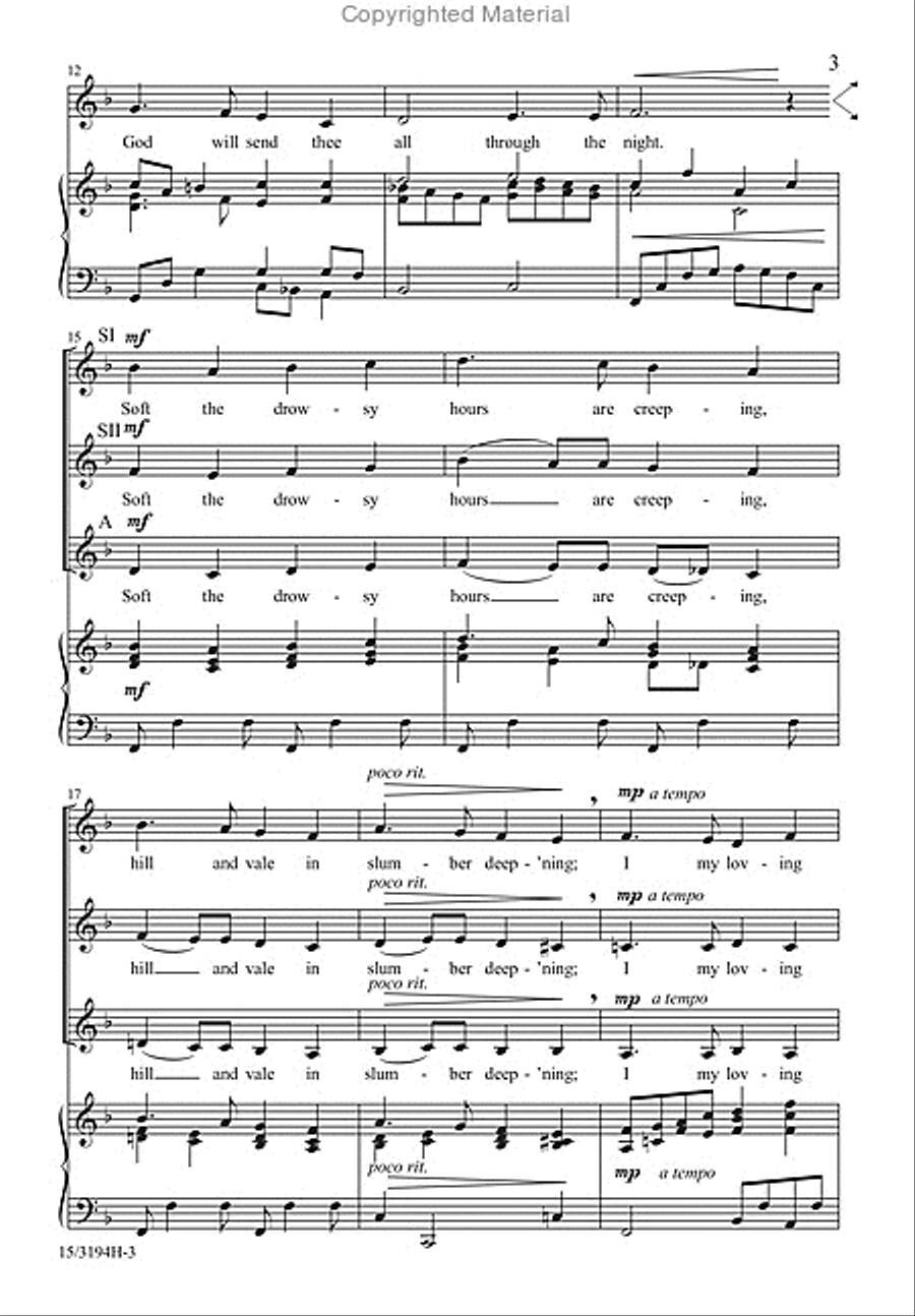 All Through the Still, Silent Night SSA scores gallery preview page 3