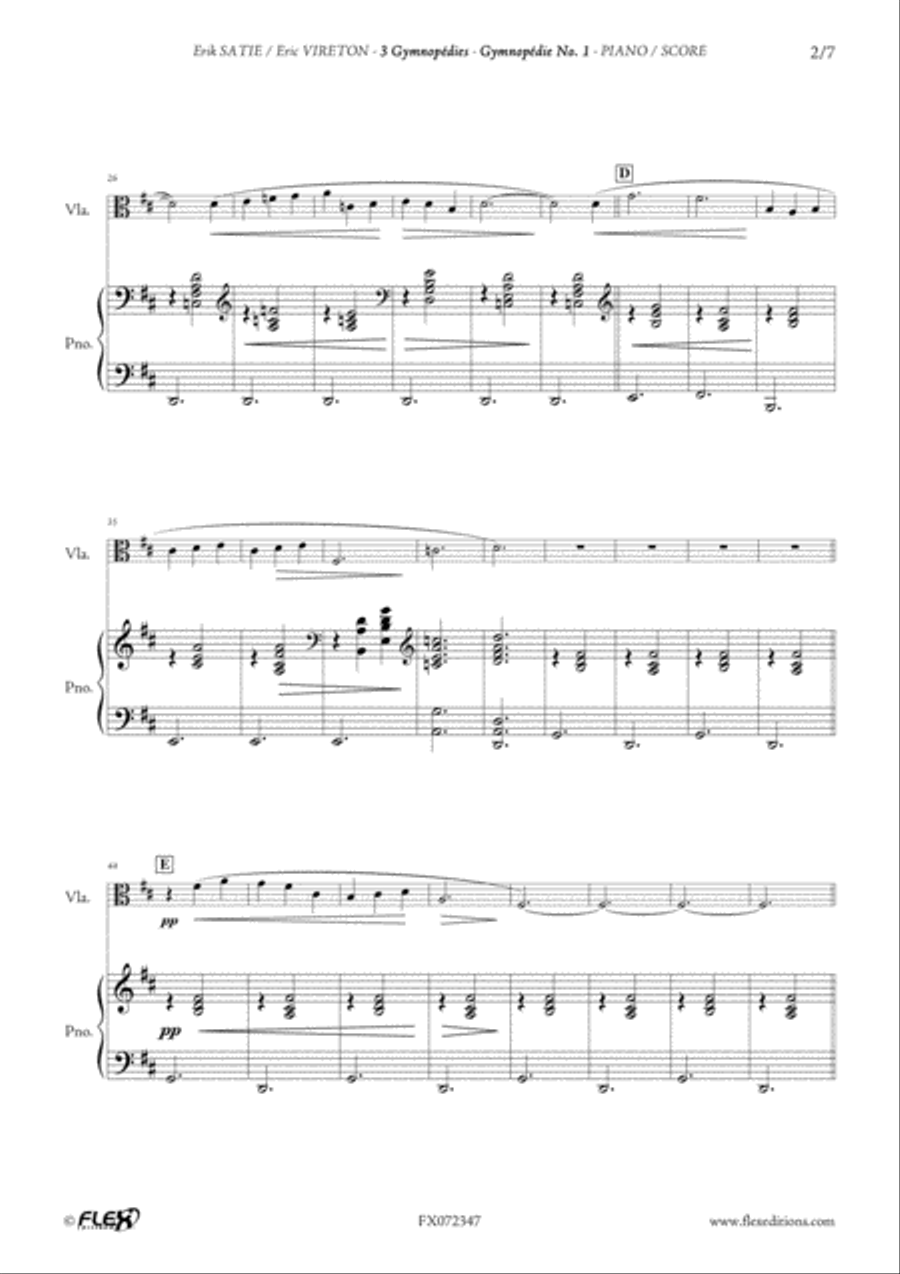 3 Gymnopedies Piano Accompaniment scores gallery preview page 3