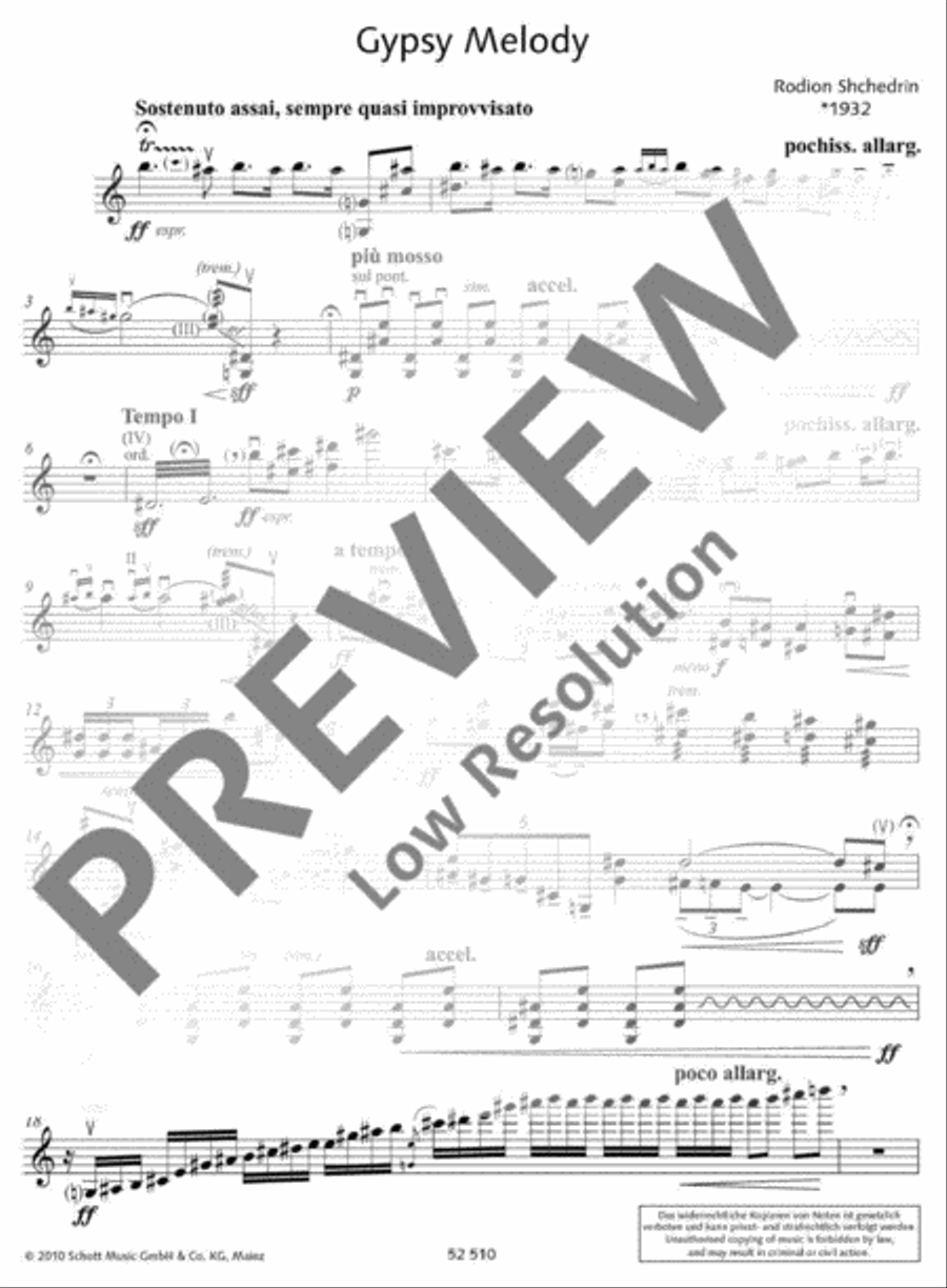 Gypsy Melody Violin Solo scores gallery preview page 6