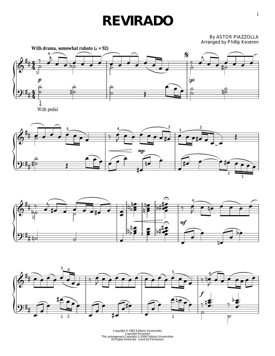 Revirado (arr. Phillip Keveren) Piano Solo scores gallery preview page 1