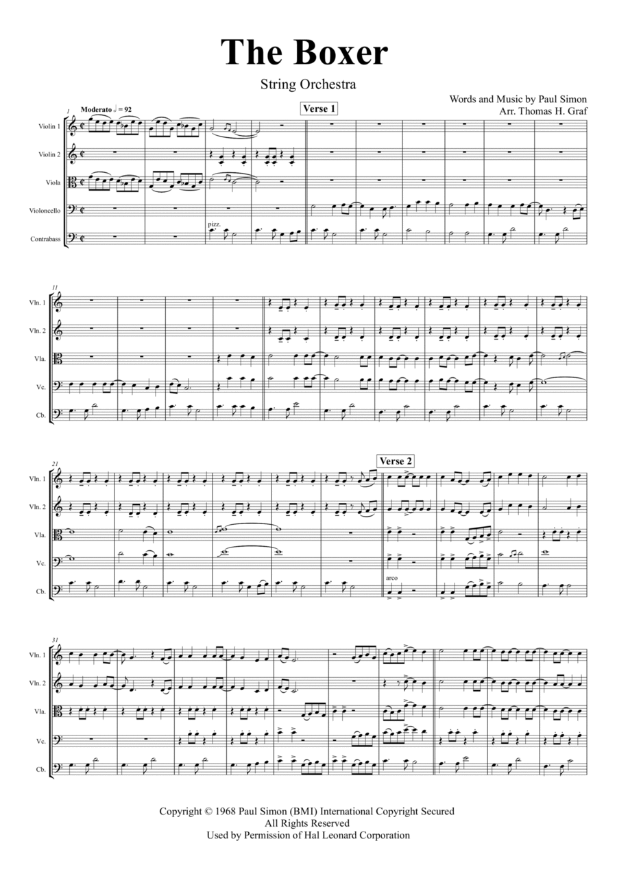 The Boxer String Orchestra scores gallery preview page 1