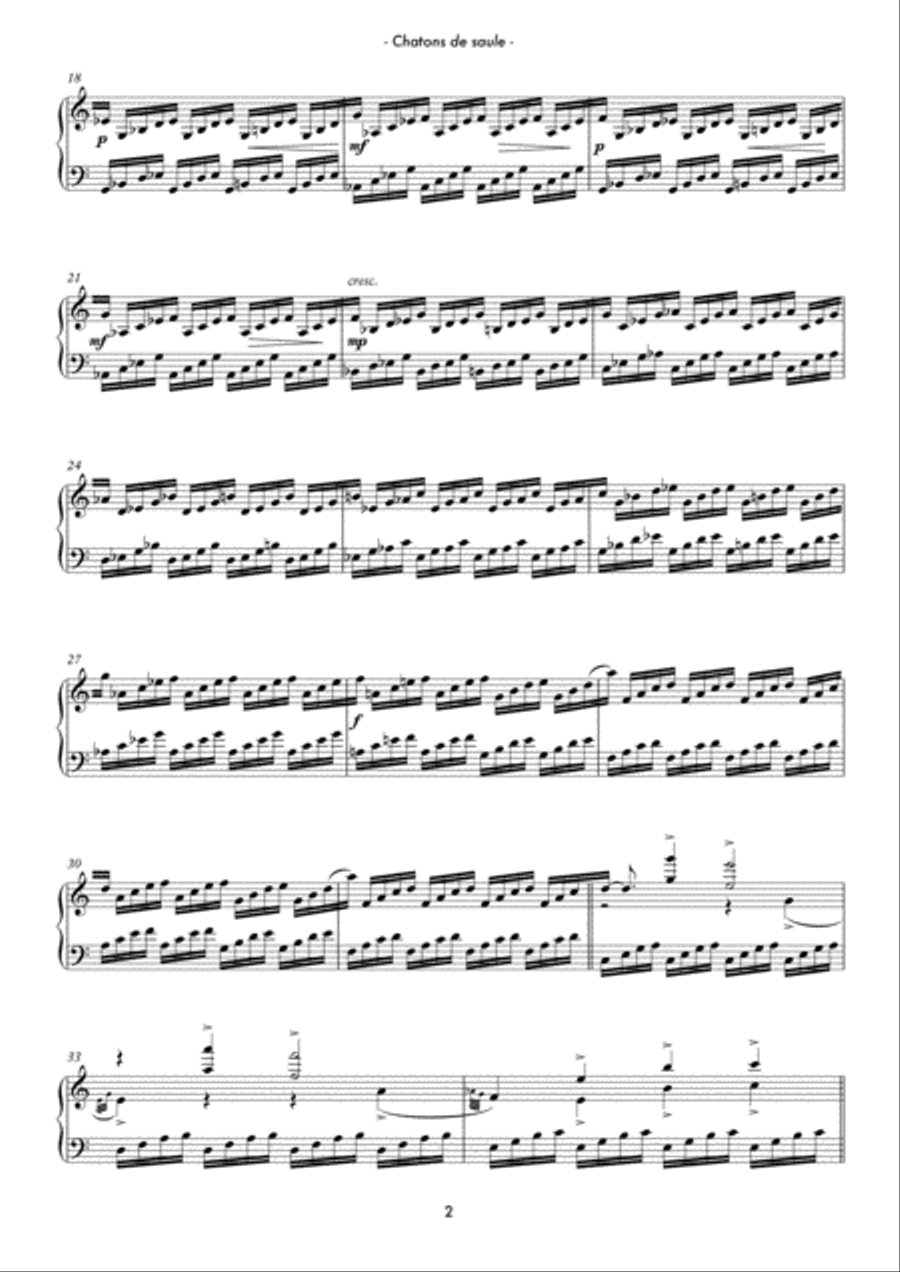 Chatons de saule Chatons de saule Piano Method scores gallery preview page 3