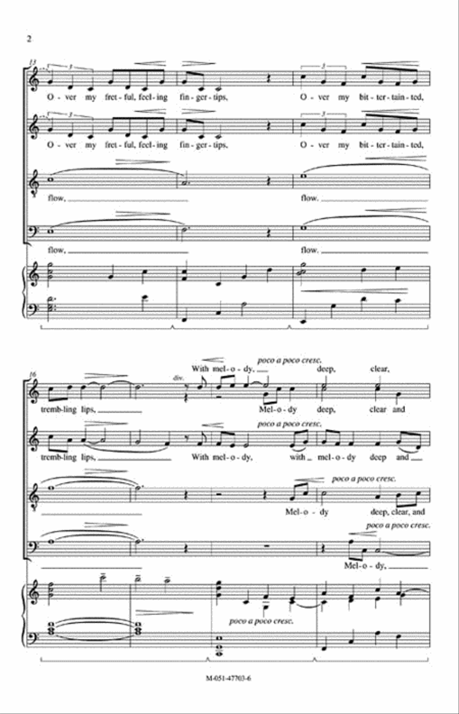 I Am in Need of Music 4-Part scores gallery preview page 3