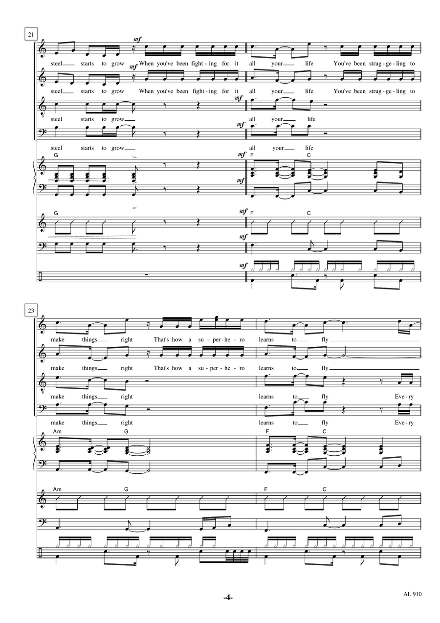 Superheroes Superheroes 4-Part scores gallery preview page 4