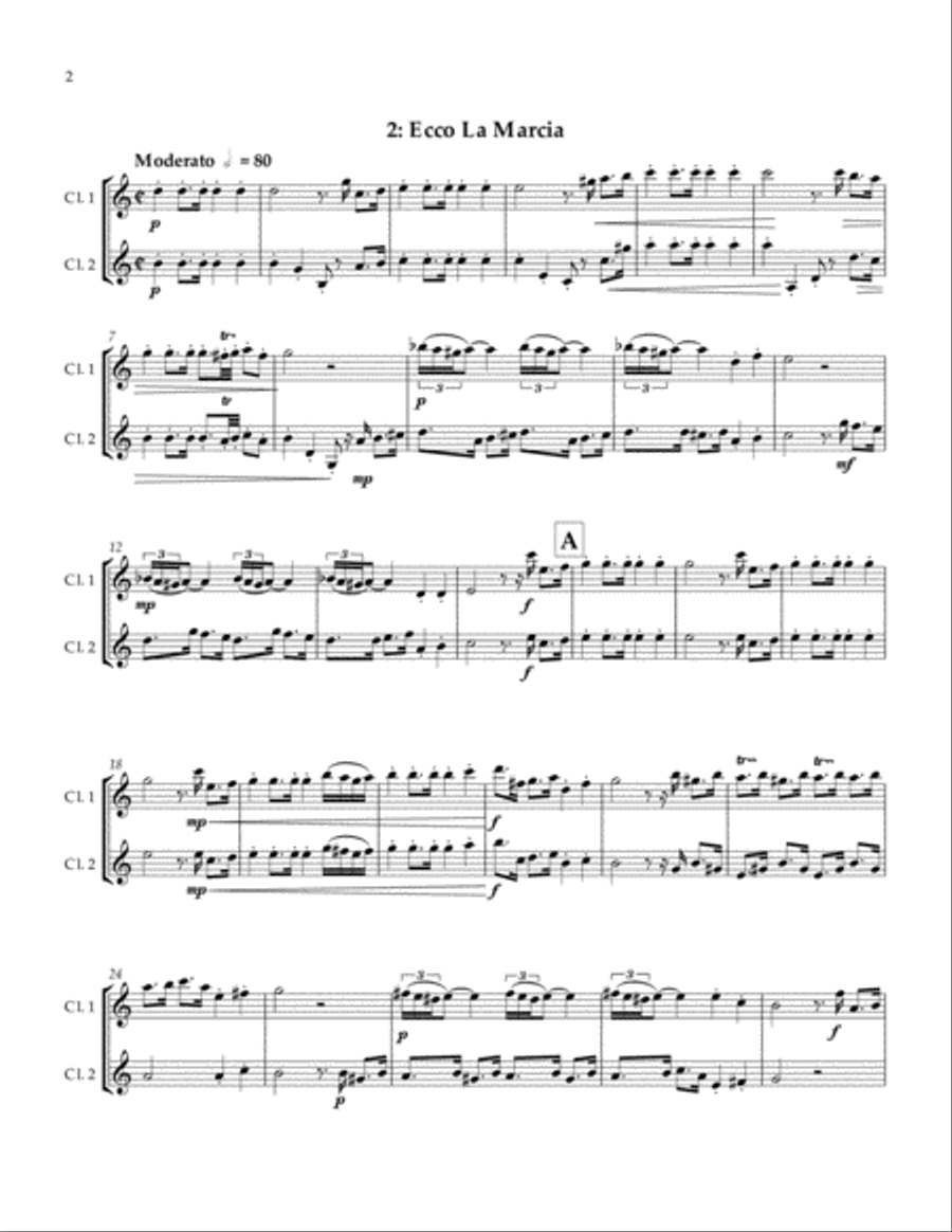 Nine Arias From The Marriage of Figaro For Bb Clarinet Duet Clarinet Duet scores gallery preview page 3