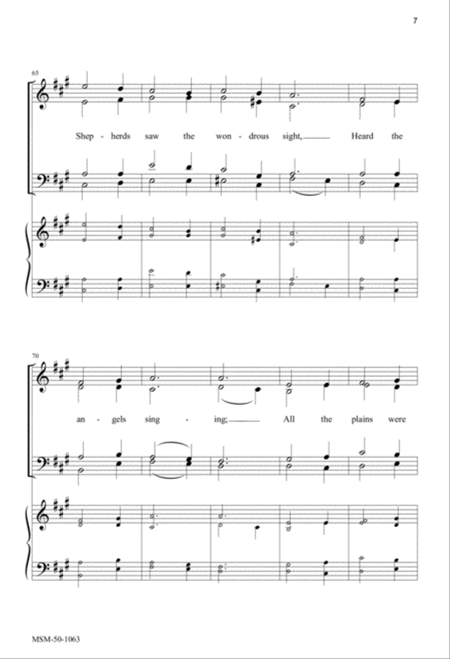 Gentle Mary Laid Her Child 4-Part scores gallery preview page 6