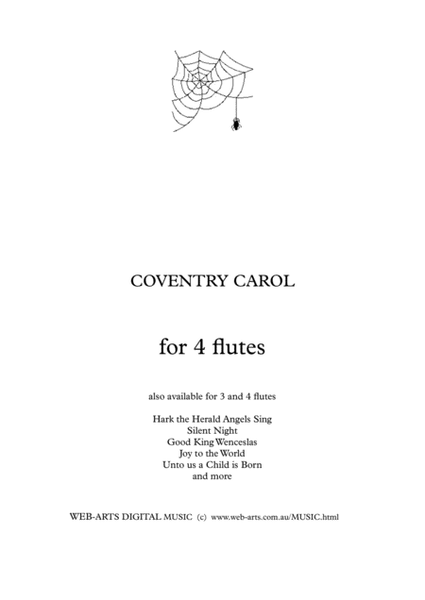 XMAS COVENTRY CAROLfor 4 flutes