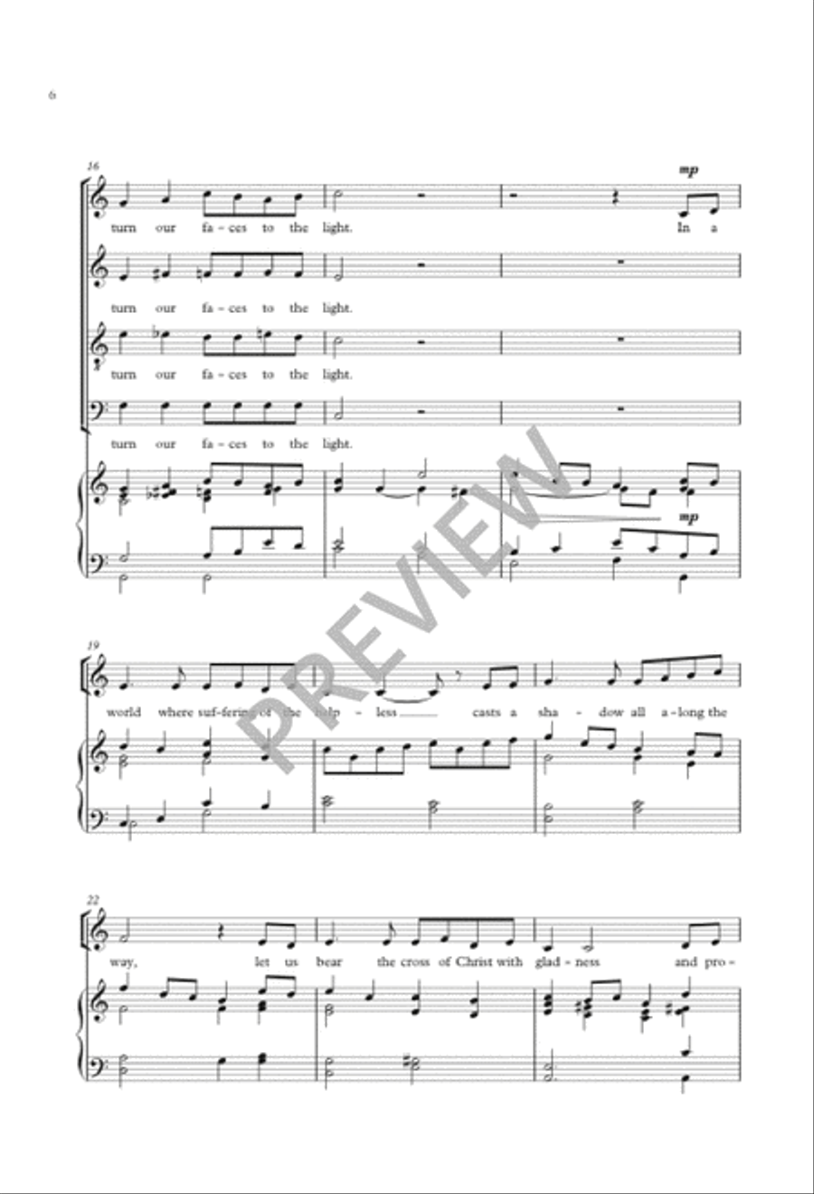 Let Us Light a Candle 4-Part scores gallery preview page 7
