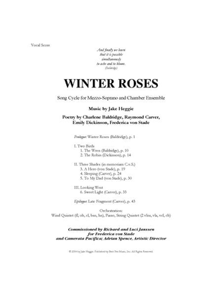 Book cover for Winter Roses (piano/vocal score)