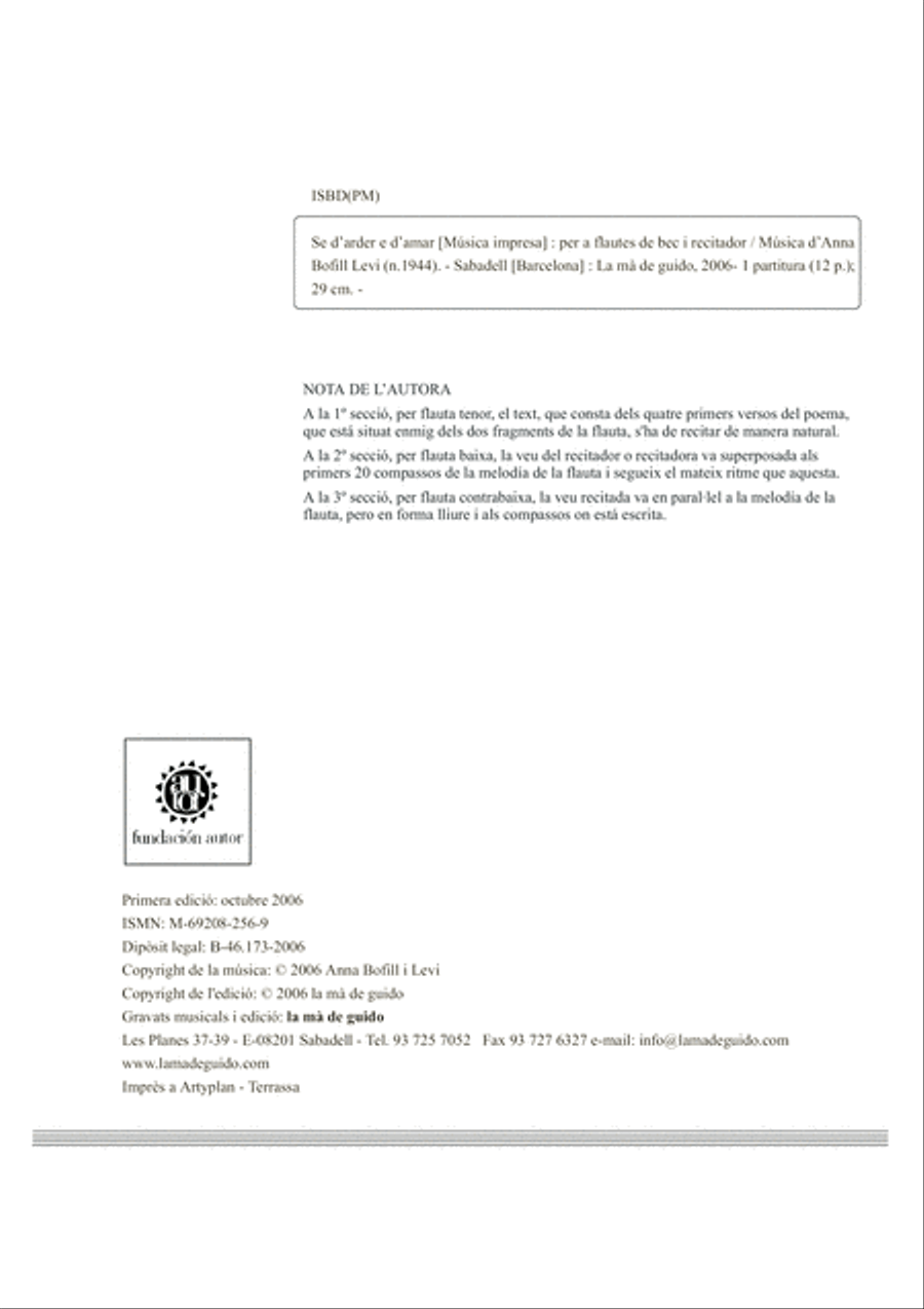 Se d'arder e d'amar Se d'arder e d'amar Small Ensemble scores gallery preview page 4