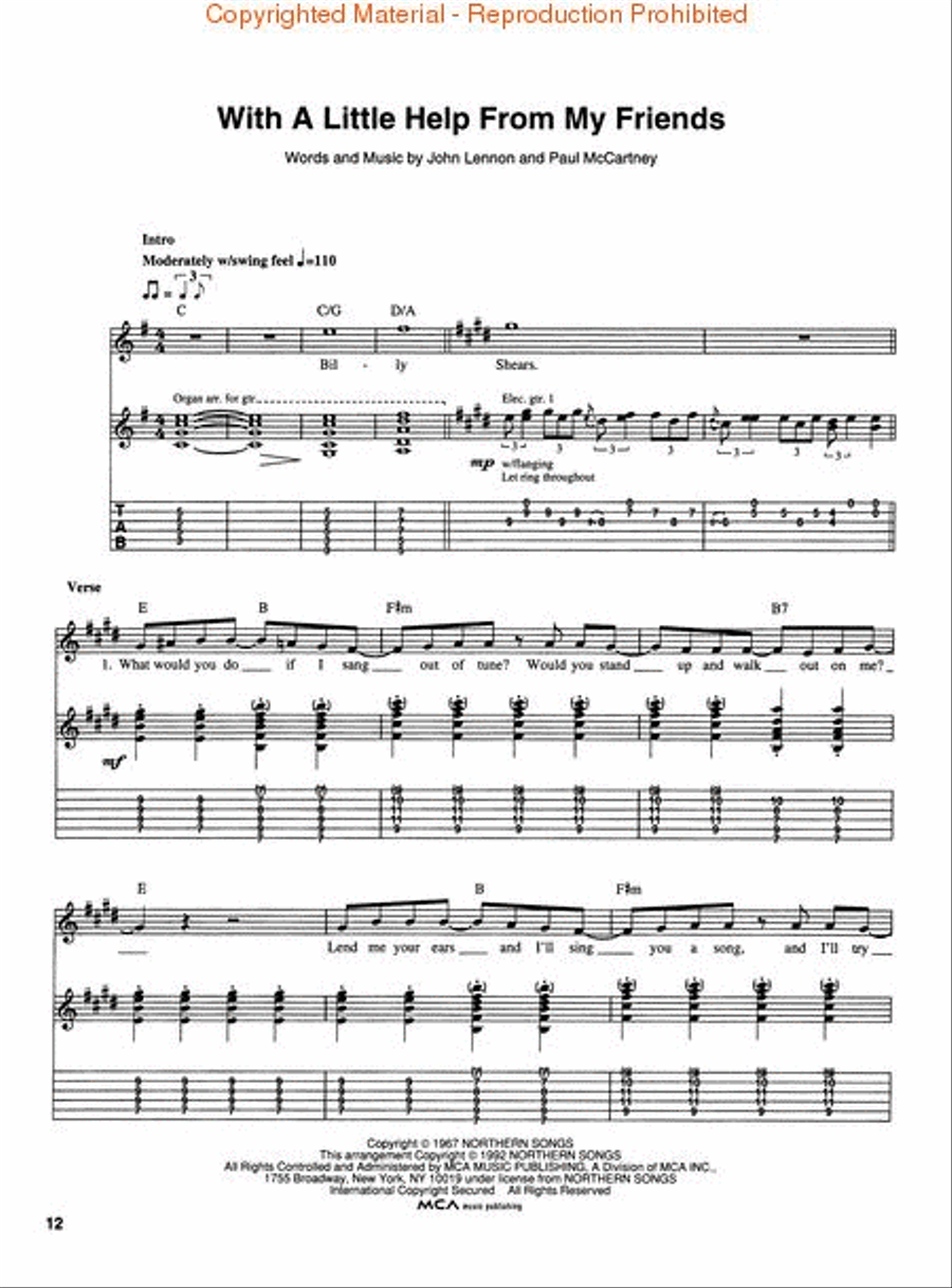 The Beatles - Sgt. Pepper's Lonely Hearts Club Band - Updated Edition Electric Guitar scores gallery preview page 3