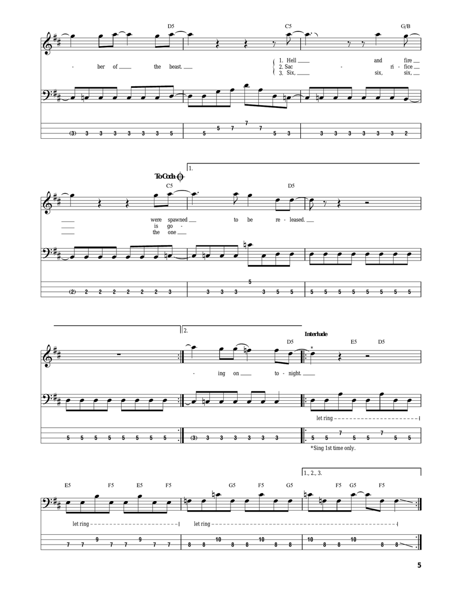 The Number Of The Beast Acoustic Guitar scores gallery preview page 5