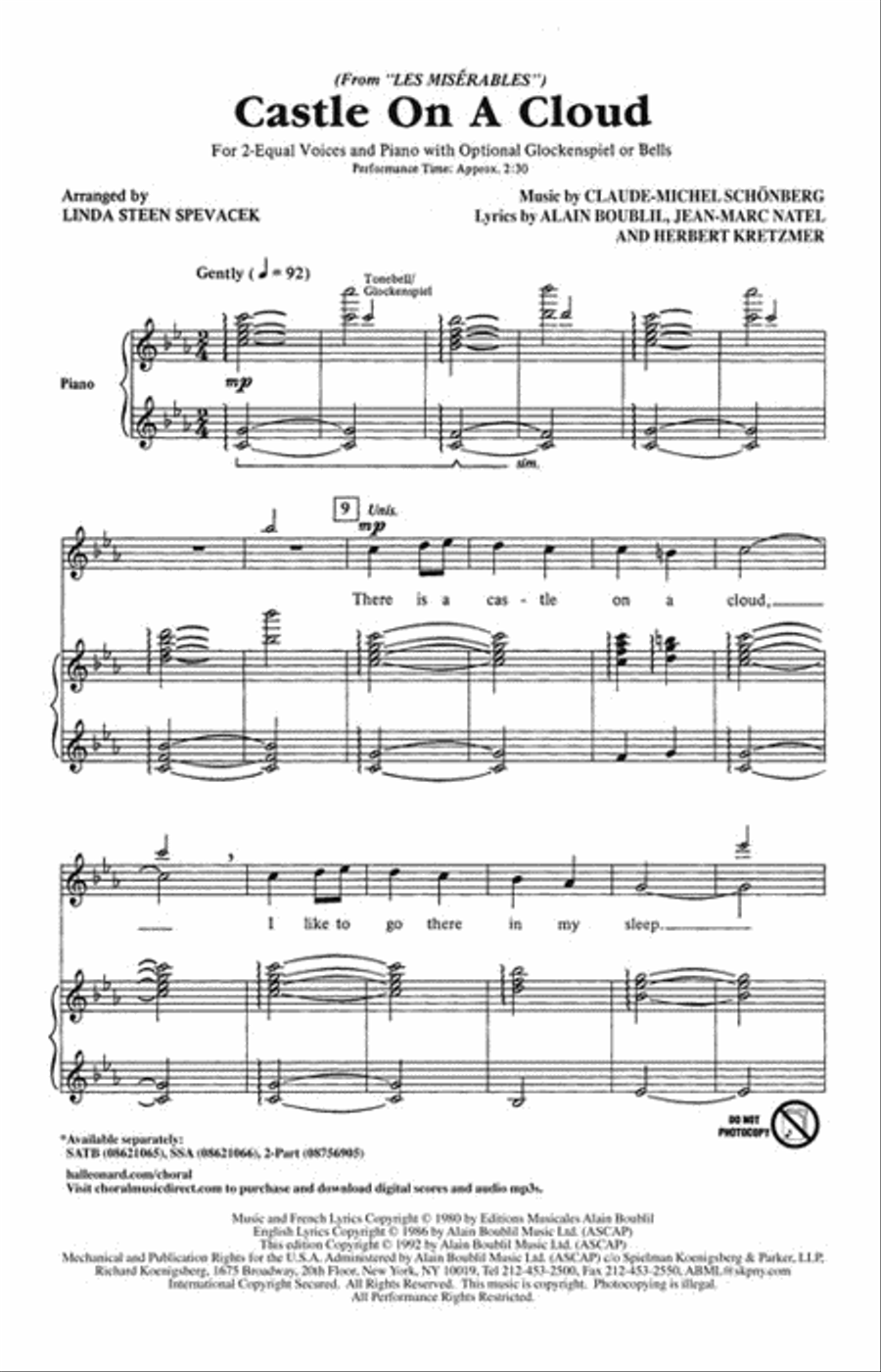 Castle on a Cloud 2-Part scores gallery preview page 2
