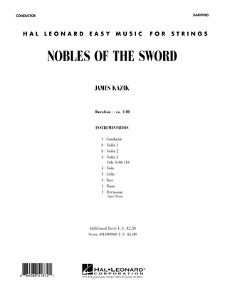 Book cover for Nobles Of The Sword - Full Score