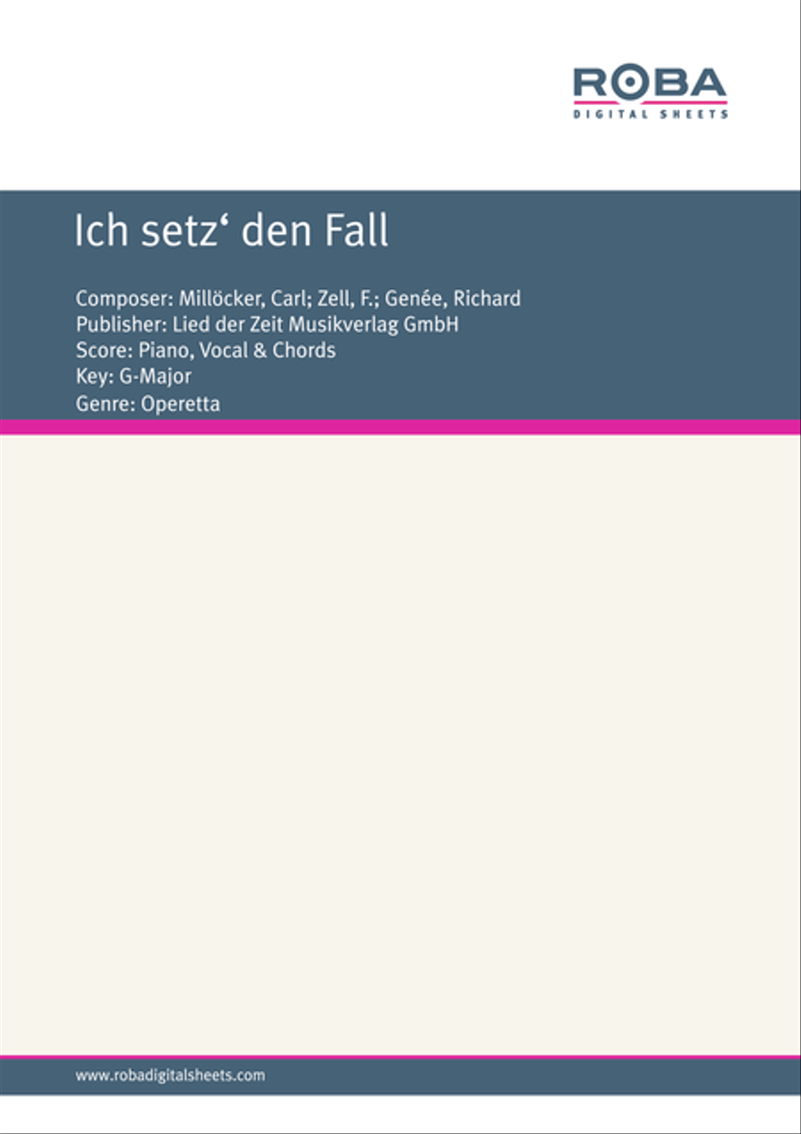 Ich setz' den Fall Voice scores gallery preview page 1