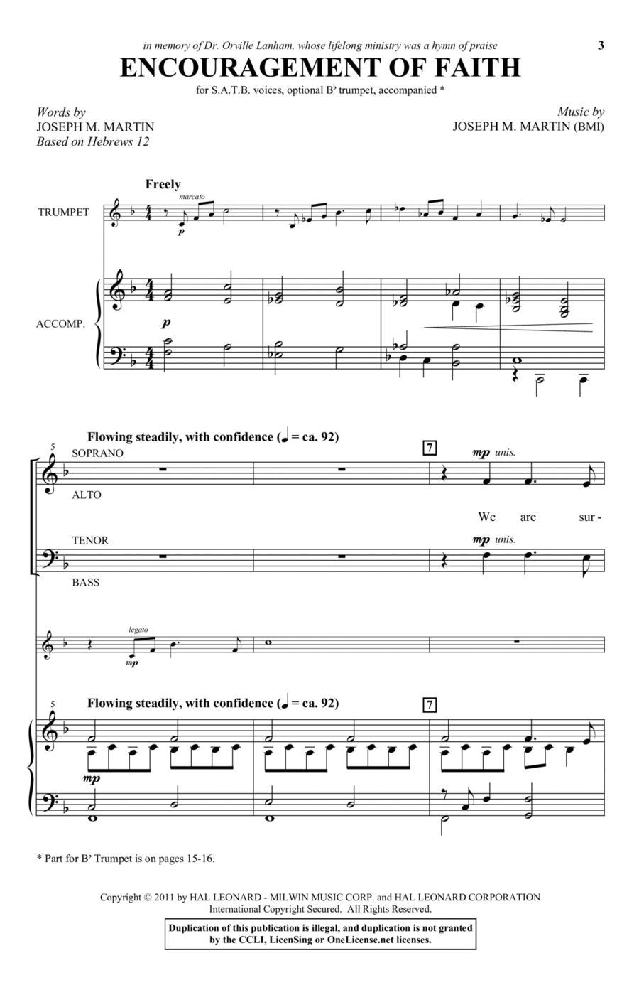 Encouragement Of Faith 4-Part scores gallery preview page 1