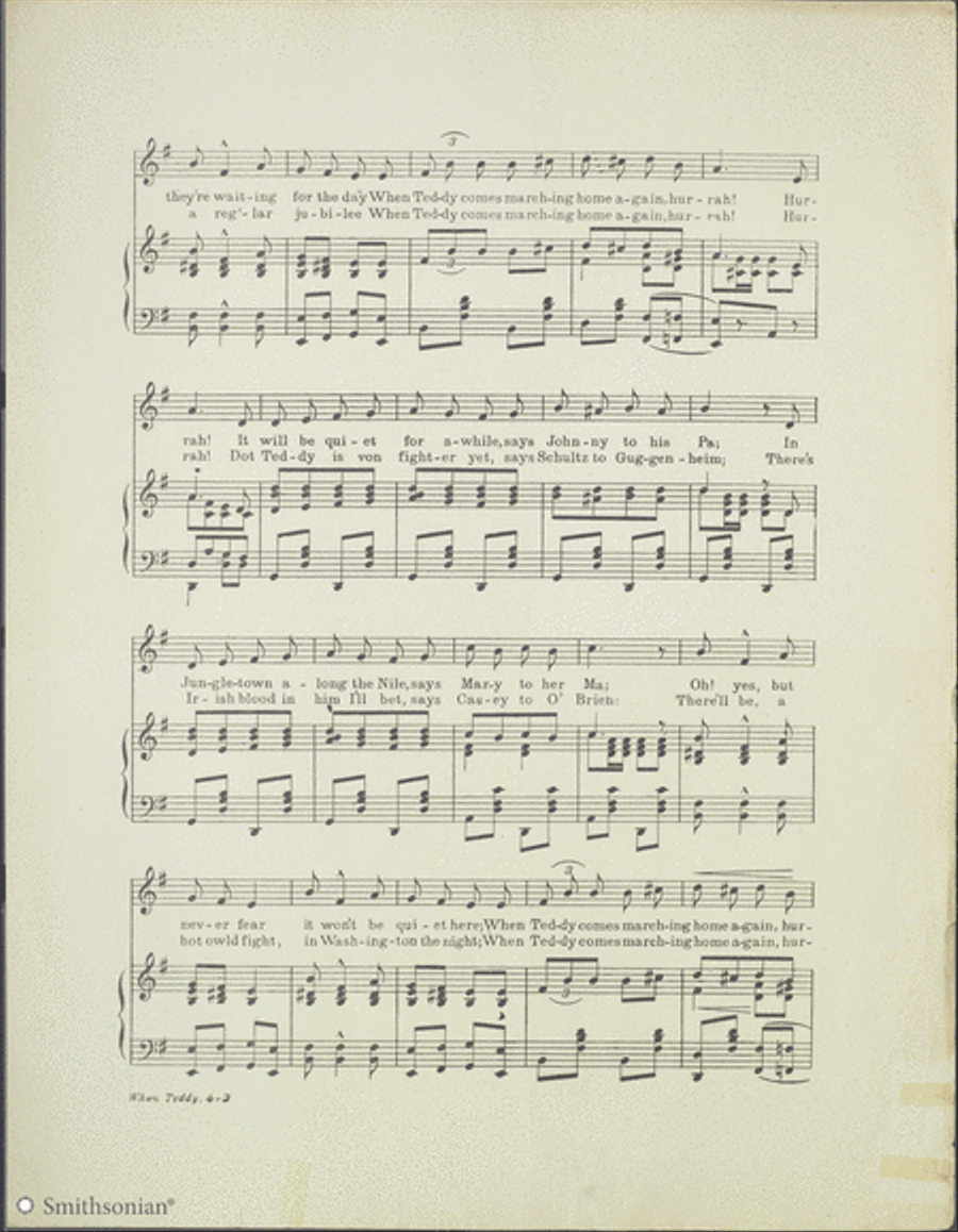 When Teddy Comes Marching Home Piano, Vocal scores gallery preview page 3