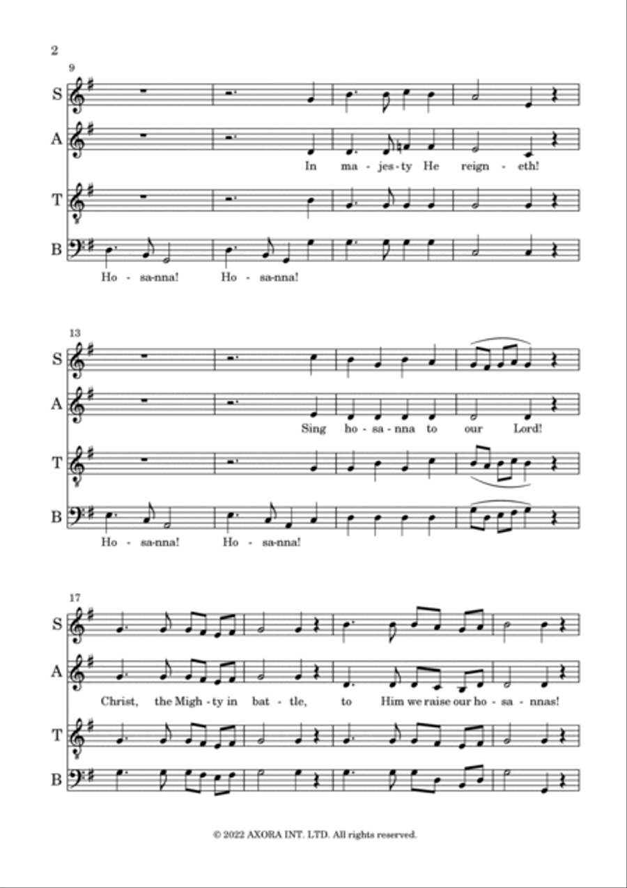 Sing Hosanna! Sing Hosanna! 4-Part scores gallery preview page 2