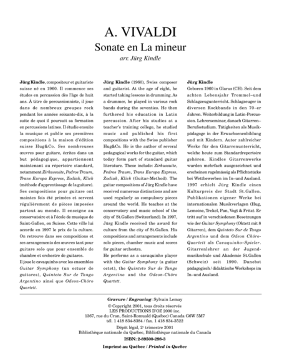 Sonate Classical Guitar scores gallery preview page 1