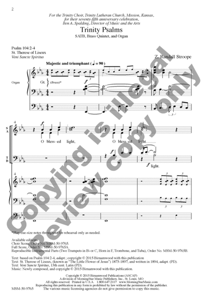 Trinity Psalms (Choral Score) image number null