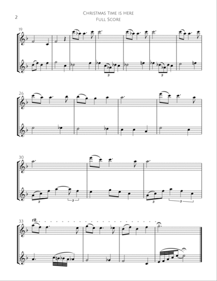 Christmas Time Is Here Christmas Time Is Here Flute Duet scores gallery preview page 3
