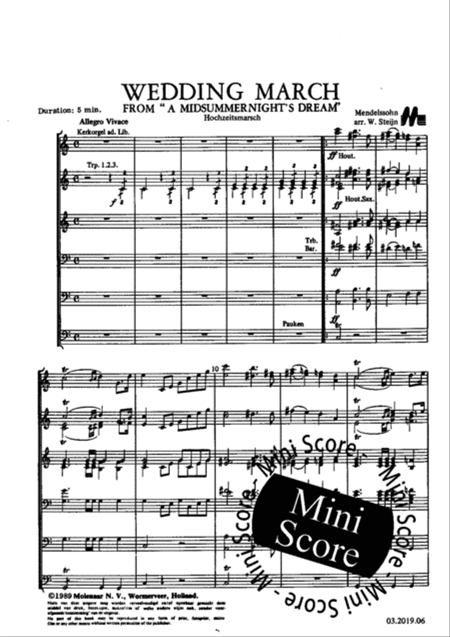 Wedding March Fanfare Band scores gallery preview page 5