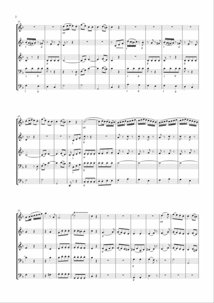 Alleluia from 'Exsultate, jubilate' K.165 (Mozart) Brass Ensemble scores gallery preview page 3