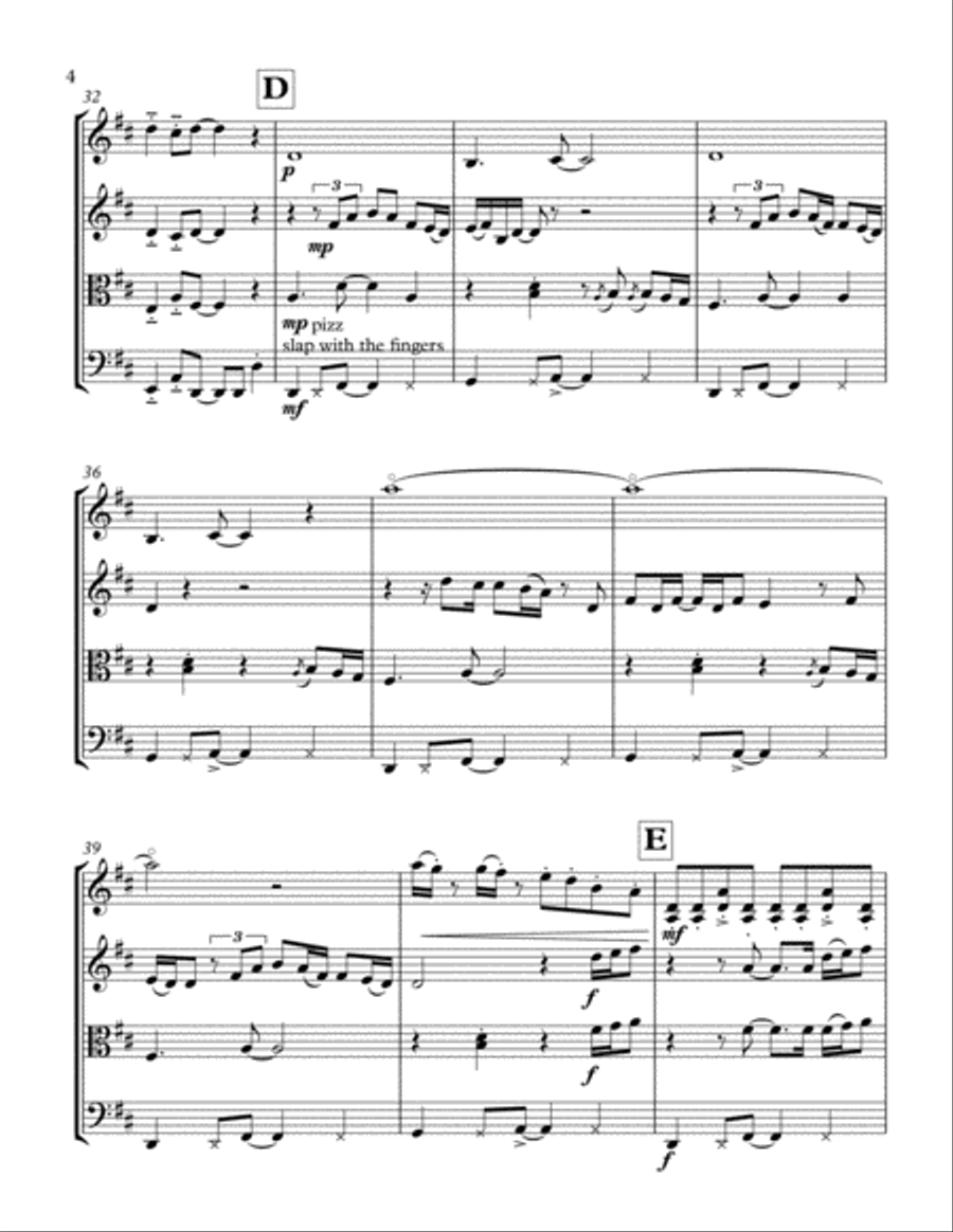 Thinking Out Loud String Quartet scores gallery preview page 5